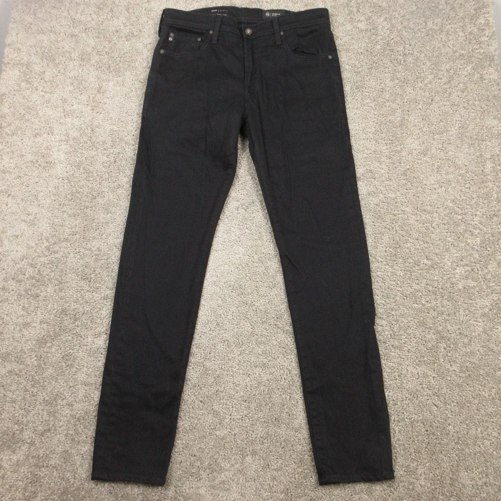 AG Adriano Goldschmied Jeans Mens 33x32 Black Dylan Slim Skinny USA Denim Pants